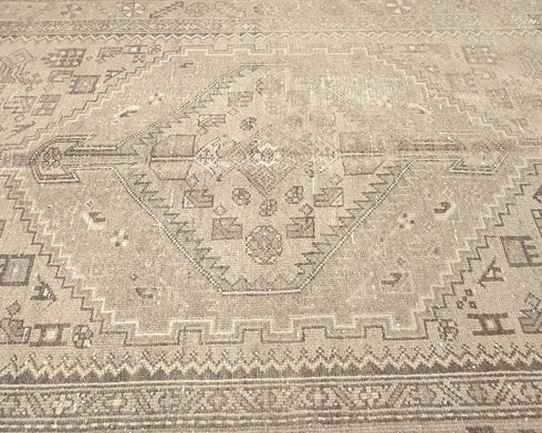 4x6 Vintage Brown Persian Style Hand Knotted Low Pile Wool Area Rug